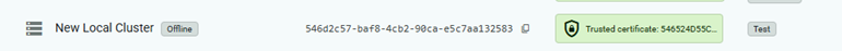 Trusted certificate thumbprint