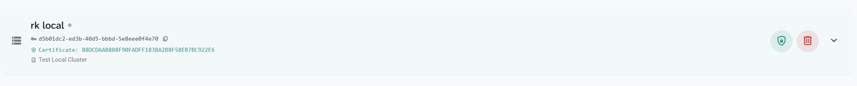 Trusted certificate thumbprint